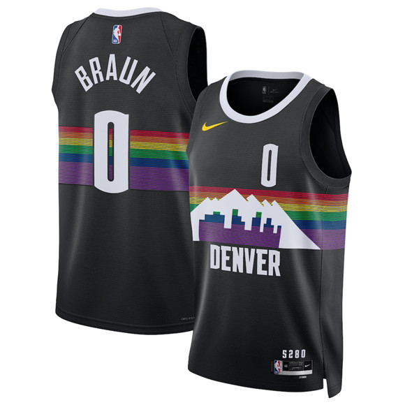 Denver Nuggets #0 Christian Braun Black 2025-26 City Edition Stitched Jersey - Zenithce