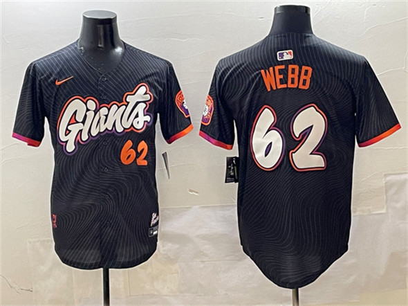 San Francisco Giants #62 Logan Webb Anthracite 2025 City Connect Limited Stitched Jersey - Zenithce