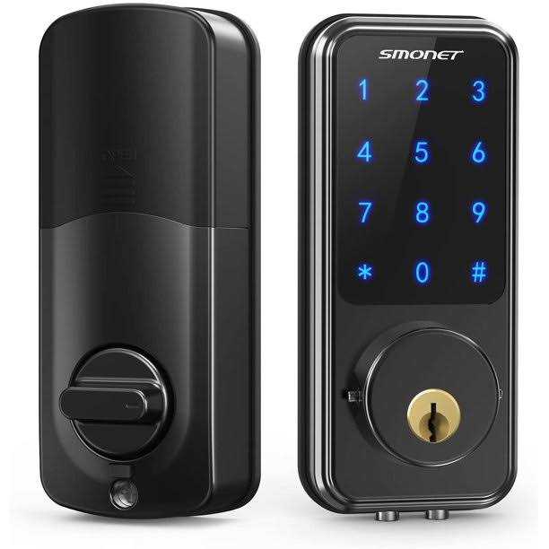 Electronic Deadbolt Door Lock Smart Wireless Anti-Theft Home Security Keyless Deadbolt Access Control System with 4 Remote Control - Zenithce