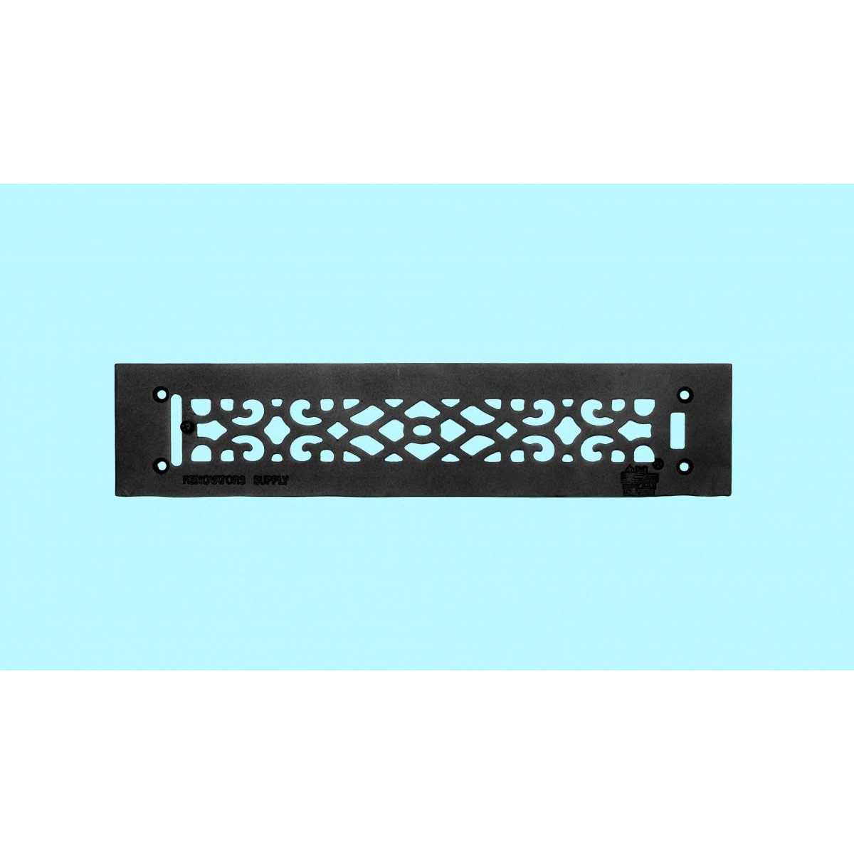 The Renovators Supply Inc. Floor Heat Air Register Grille Cast Aluminum Victorian Overall - Zenithce