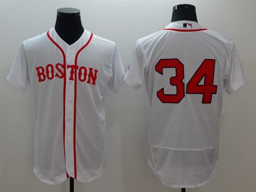 Red Sox #34 David Ortiz White Flexbase Authentic Collection Alternate Home Stitched Jersey - Zenithce