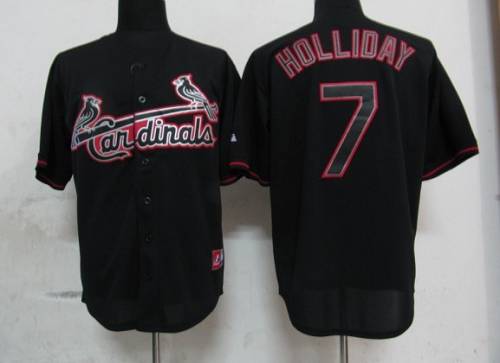 Cardinals #7 Matt Holliday Black Fashion Stitched Jersey - Zenithce