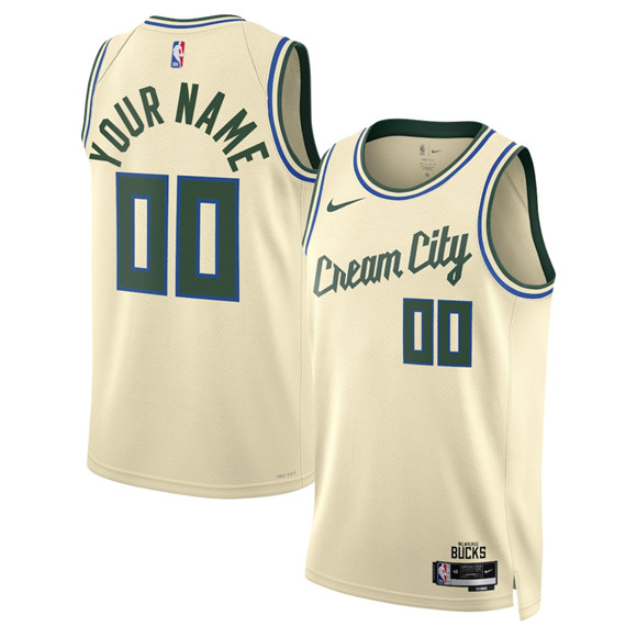 Milwaukee Bucks Custom Cream 2025-26 City Edition Swingman Stitched Jersey - Zenithce