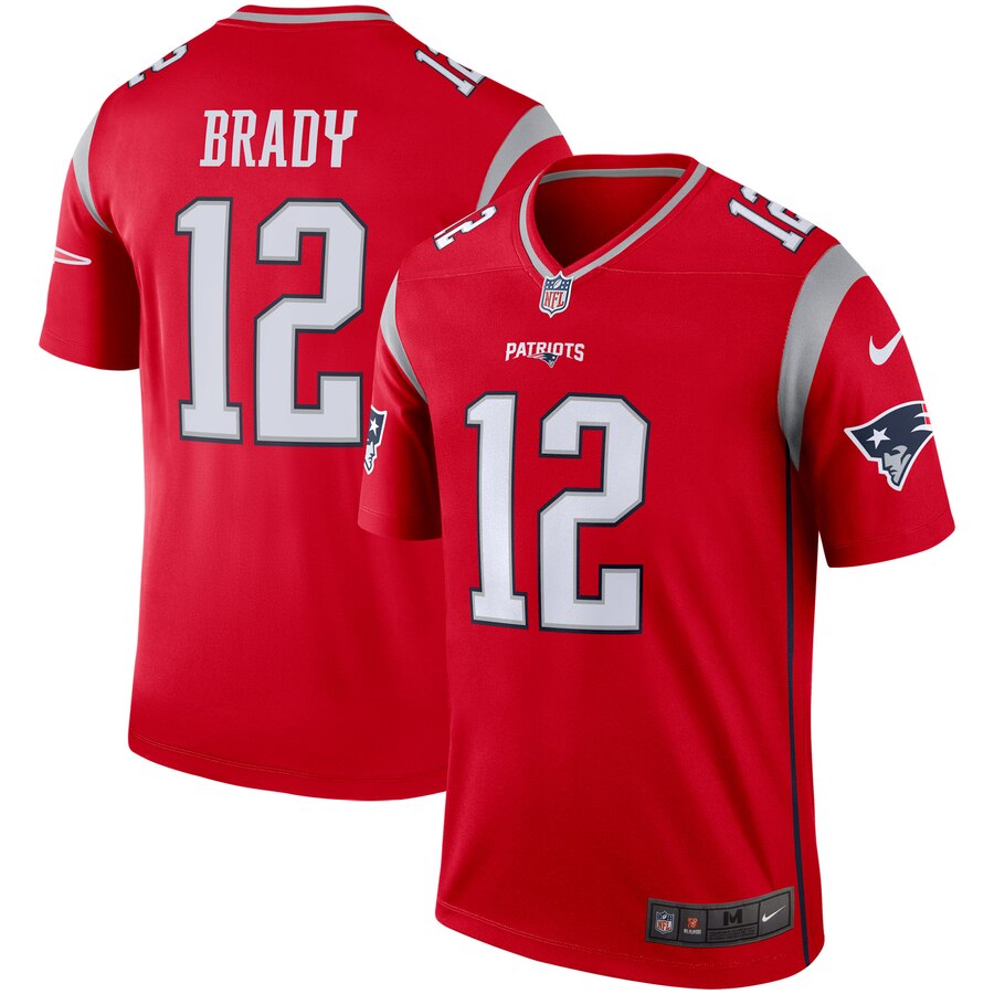 New England Patriots Customized CUSTOM Red Inverted Legend Stitched Jersey - Zenithce