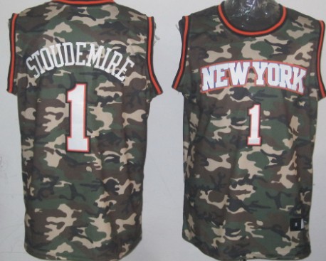 New York Knicks #1 Amare Stoudemire Camo Fashion Jersey - Zenithce