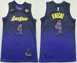 Los Angeles Lakers #4 Dalton Knecht Purple 2024 City Edition Swingman Stitched Jersey - Zenithce