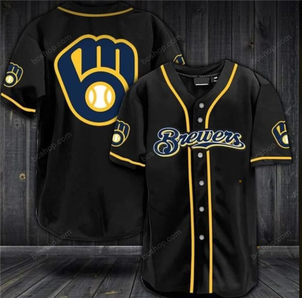 Milwaukee Brewers Black Stitched Jersey - Zenithce