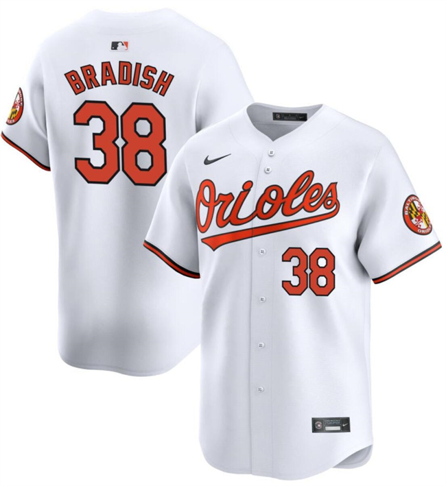Baltimore Orioles #38 Kyle Bradish White 2024 Home Limited Cool BaseStitched Jersey - Zenithce