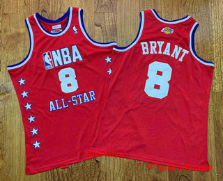 Los Angeles Lakers #8 Kobe Bryant Red 2003 All Star Hardwood Classics Soul AU Throwback Jersey - Zenithce