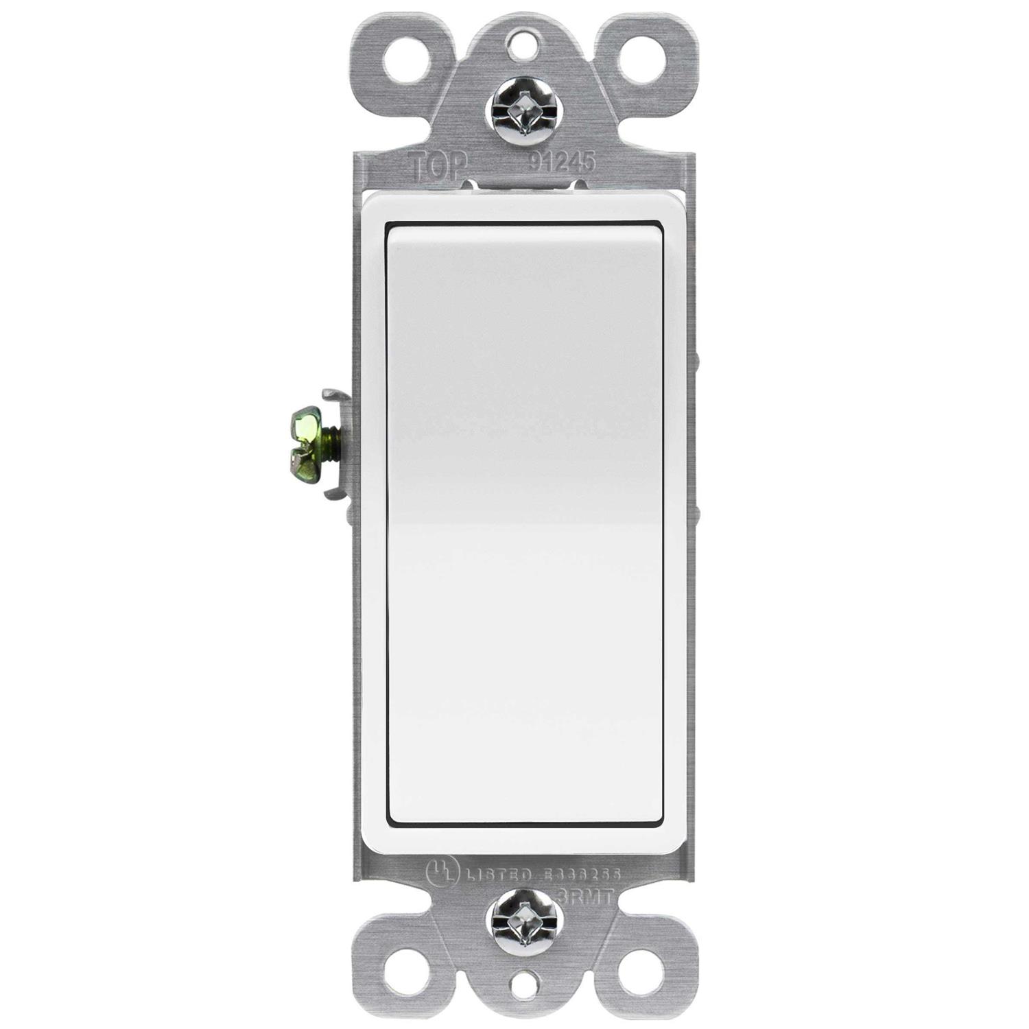 Enerlites Combination Triple Toggle/Single Duplex Receptacle Outlet Wall Plate - Zenithce
