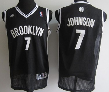 Brooklyn Nets #7 Joe Johnson Black Swingman Jersey - Zenithce