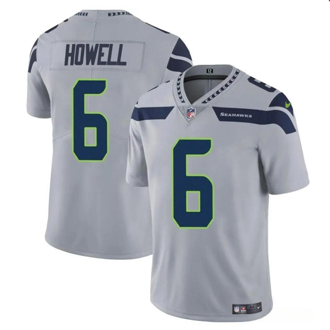 Seattle Seahawks #6 Sam Howell Gray Vapor Limited Stitched Jersey - Zenithce