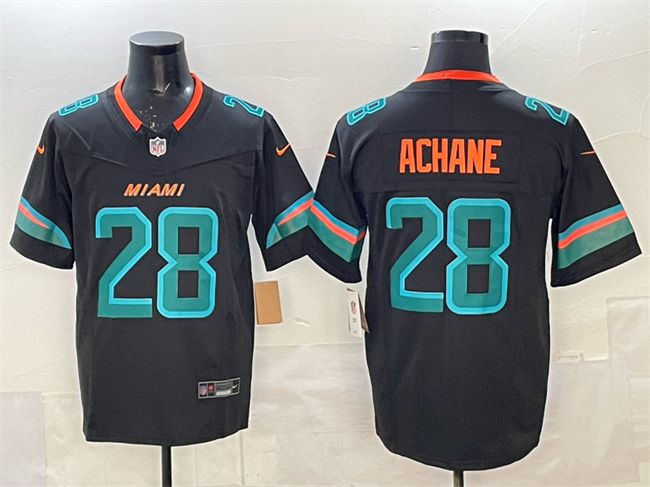 Miami Dolphins #28 De’Von Achane Black 2025 F.U.S.E. “Rivalries” Vapor Limited Stitched Jersey - Zenithce