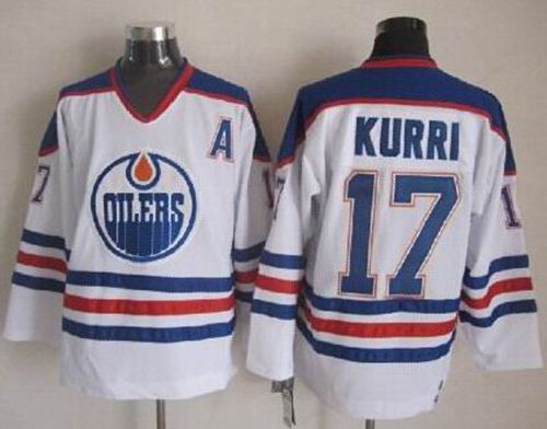 Oilers #17 Jari Kurri White CCM Throwback Stitched Jersey - Zenithce