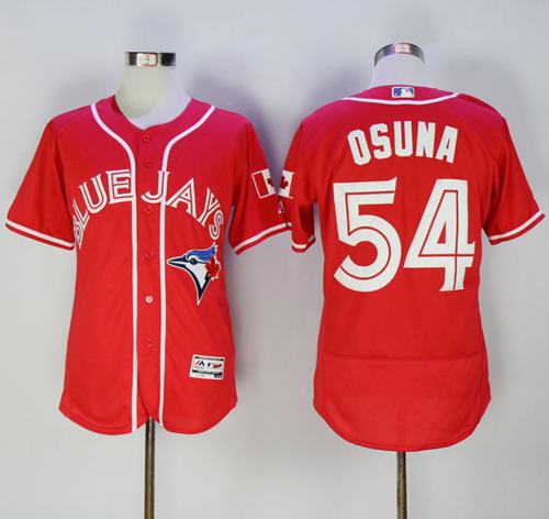 Blue Jays #54 Roberto Osuna Red Flexbase Authentic Collection Canada Day Stitched Jersey - Zenithce