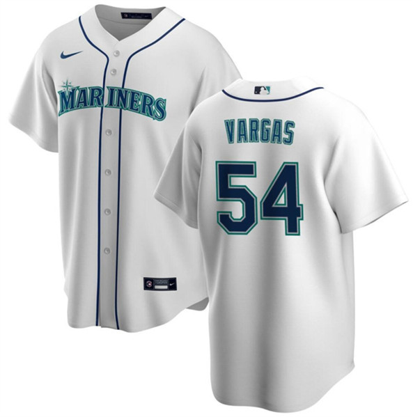 Seattle Mariners #54 Carlos Vargas White Cool Base Stitched Jersey - Zenithce