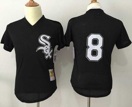 Mitchell And Ness 1993 White Sox #8 Bo Jackson Black Throwback Stitched Jersey - Zenithce