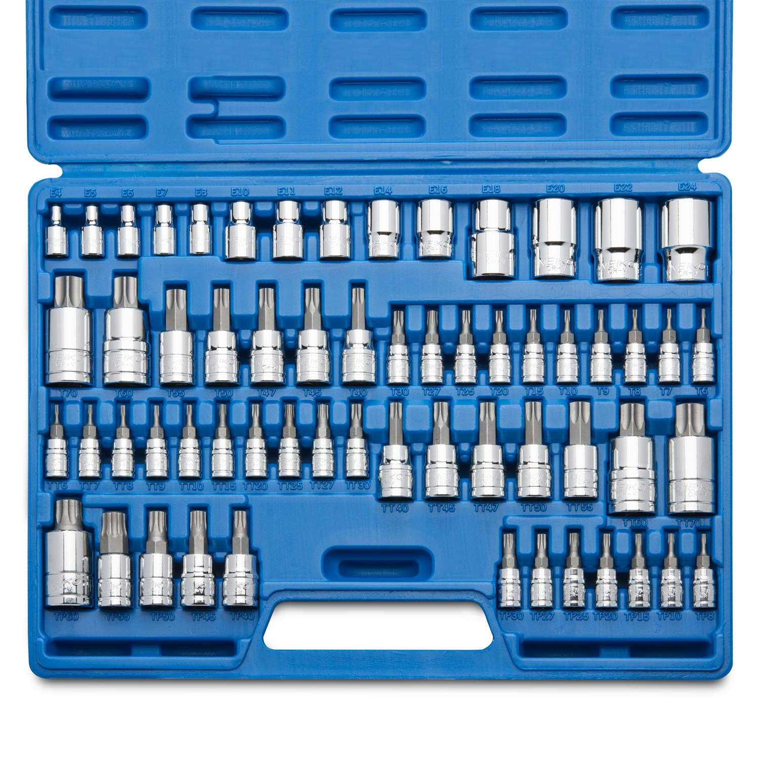 Neiko 10083A Master Torx Bit Socket and External Torx Socket Set, S2 and CrV Steel - Zenithce