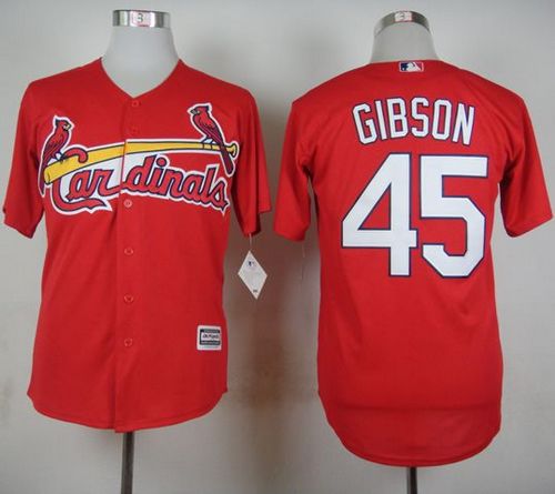 Cardinals #45 Bob Gibson Red Cool Base Stitched Jersey - Zenithce