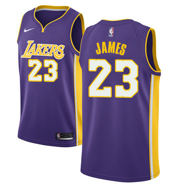 Los Angeles Lakers #23 LeBron James Purple Swingman Statement Edition Jersey - Zenithce