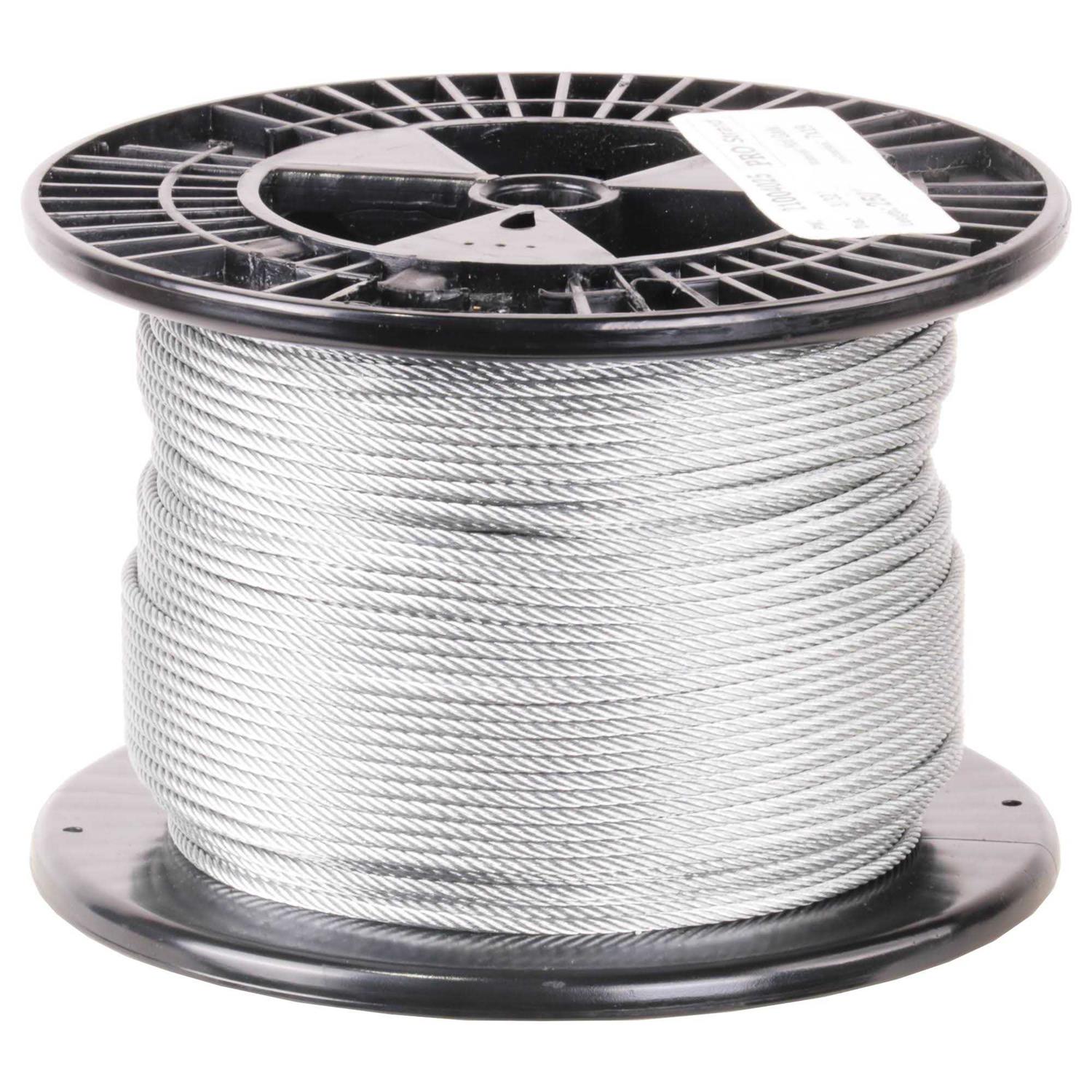 PRO Strand 1/4 X 500′, 7×19, Galvanized Cable Reel - Zenithce