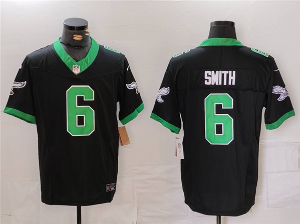 Philadelphia Eagles #6 DeVonta Smith Black F.U.S.E. Vapor Untouchable Stitched Jersey - Zenithce
