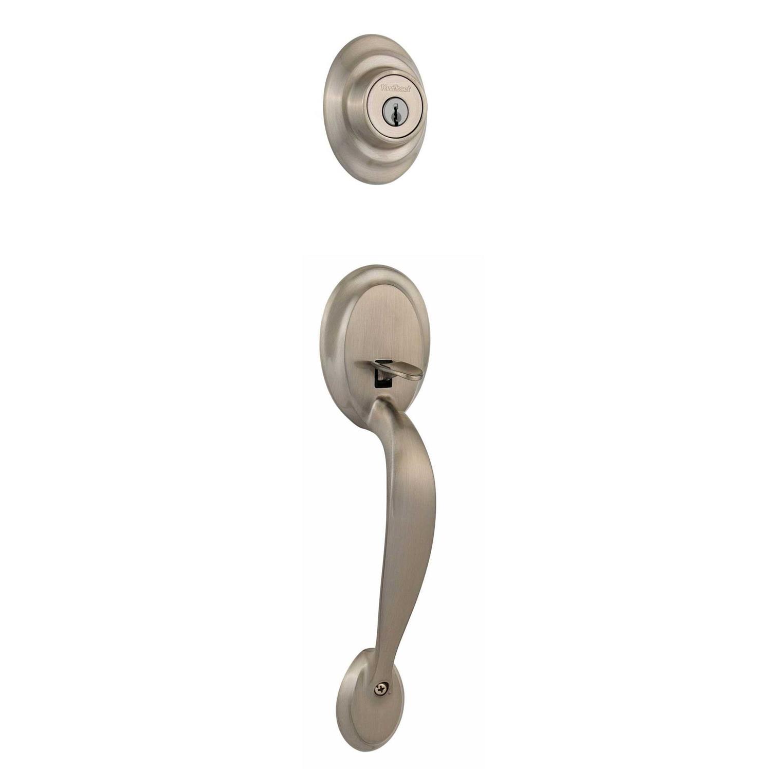 Kwikset CP818VNHXHFLSQT-514S Vancouver Single Cylinder Handleset with Halifax Interior Lever - Zenithce