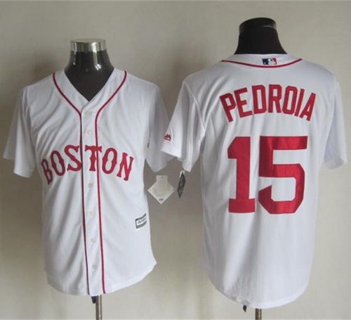 Red Sox #15 Dustin Pedroia White Alternate Home New Cool Base Stitched Jersey - Zenithce