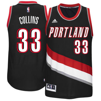 Portland Trail Blazers #33 Zach Collins adidas Black 2017 Draft Pick Replica Jersey - Zenithce