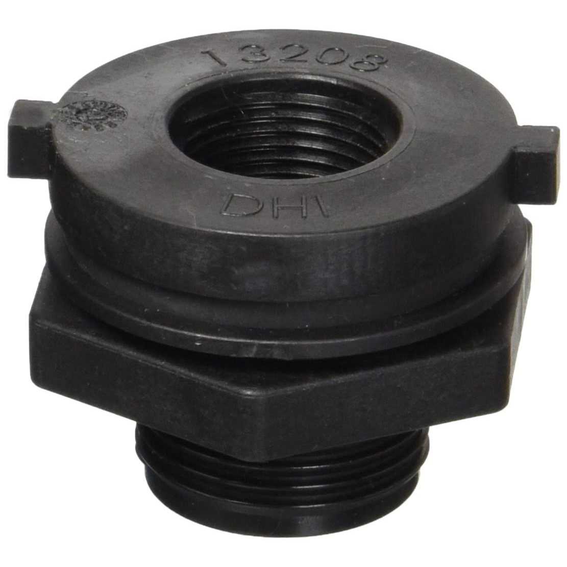 Green Leaf 1/2 in. Polypropylene Bulkhead Fitting - Zenithce