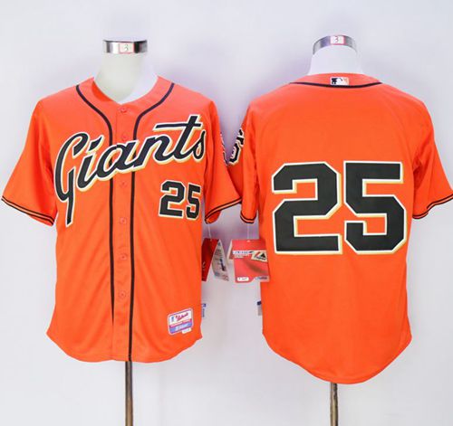 Giants #25 Barry Bonds Orange Alternate Cool Base Stitched Jersey - Zenithce