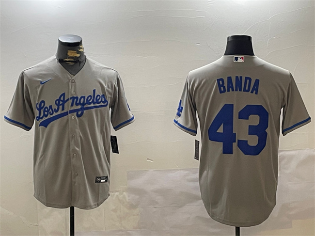 Los Angeles Dodgers #43 Anthony Banda Gray Cool Base Stitched Jersey - Zenithce