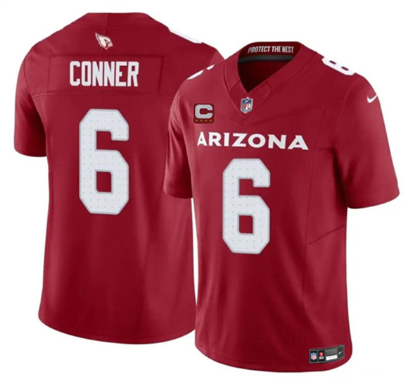 Arizona Cardinals #6 James Conner Red 2025 F.U.S.E. With 4-Star C Patch Vapor Untouchable Limited Stitched Jersey - Zenithce