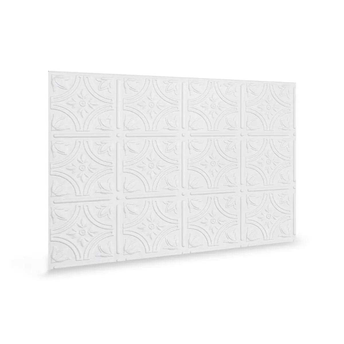 Innovera Decor by Palram Empire Snow White 18.5-in. x 24.3-in. Backsplash Panel - Zenithce
