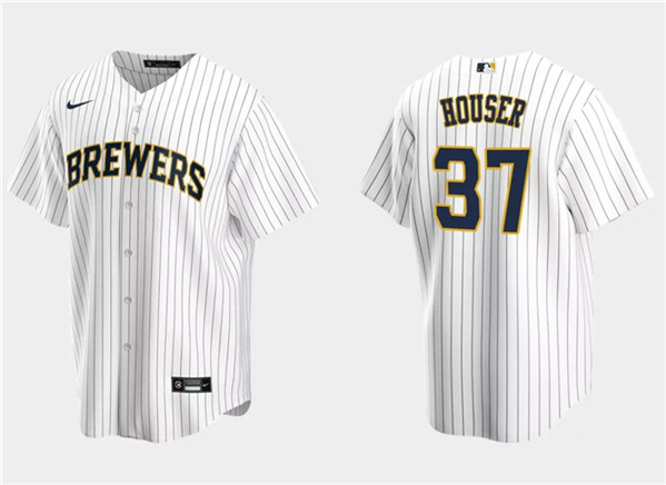Milwaukee Brewers #37 Adrian Houser White Cool Base Stitched Jersey - Zenithce