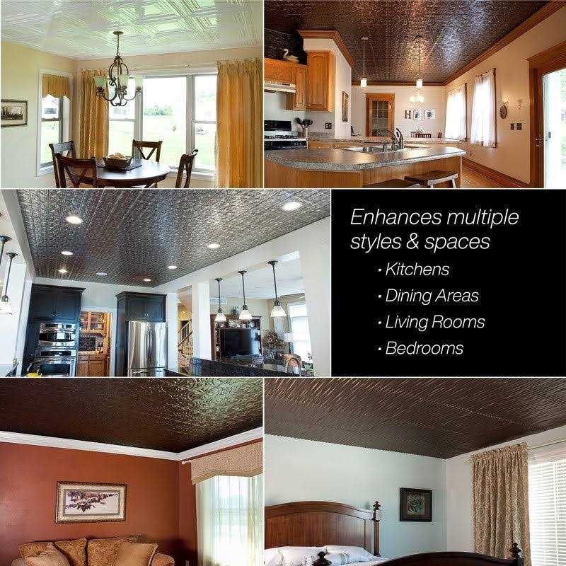 Fasade Traditional #2 2 ft. x 4 ft Glue Up Vinyl Ceiling Tile - Zenithce
