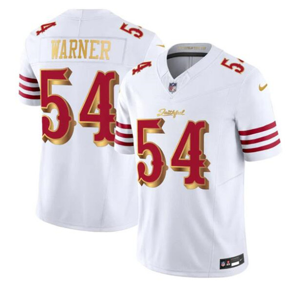 San Francisco 49ers #54 Fred Warner White Gold 2025 F.U.S.E. “Rivalries” Vapor Limited Stitched Jersey - Zenithce