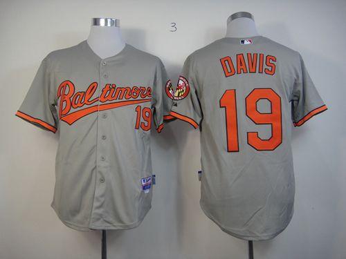 Orioles #19 Chris Davis Grey Cool Base Stitched Jersey - Zenithce