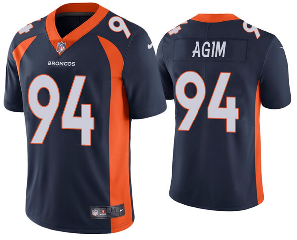 Denver Broncos #94 McTelvin Agim Navy Vapor Untouchable Limited Stitched Jersey - Zenithce