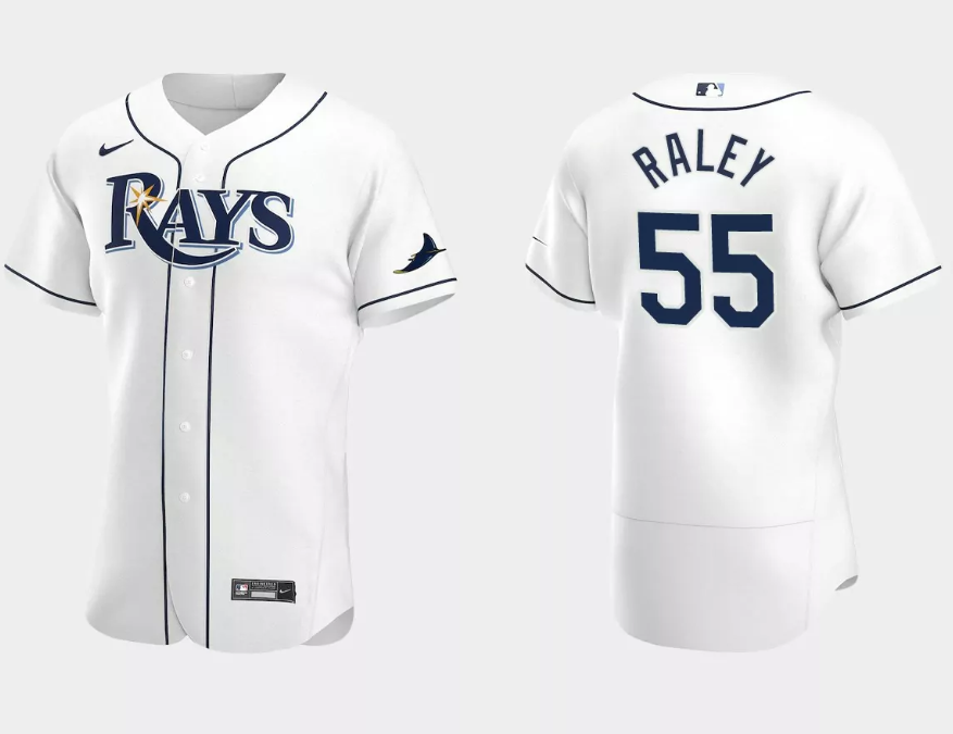 Tampa Bay Rays #55 Luke Raley White Flex Base Stitched Jersey - Zenithce