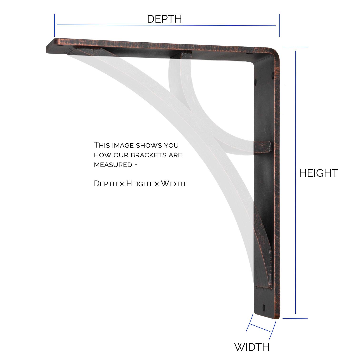 Wrought Iron Corbel Eclipse 2 Wide Iron Countertop Corbel - Zenithce