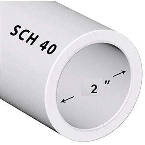 VENTRAL 2 in. x PVC Schedule 40 Plain-End Pressure Pipe - Zenithce