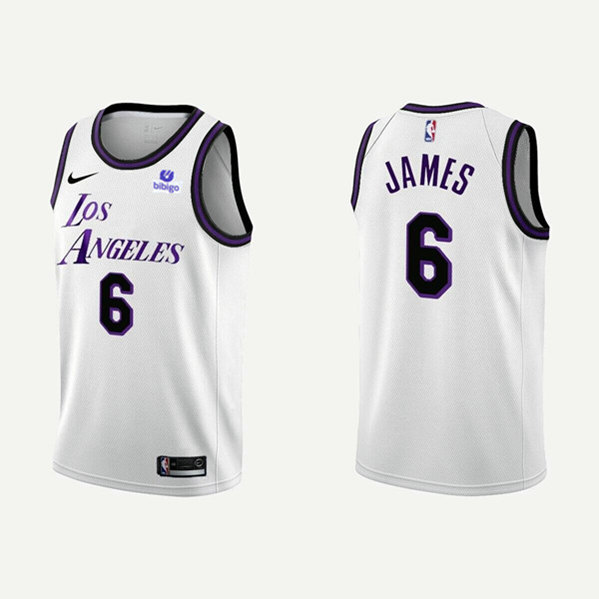 Los Angeles Lakers #6 LeBron James 2022-23 White Stitched Jersey - Zenithce