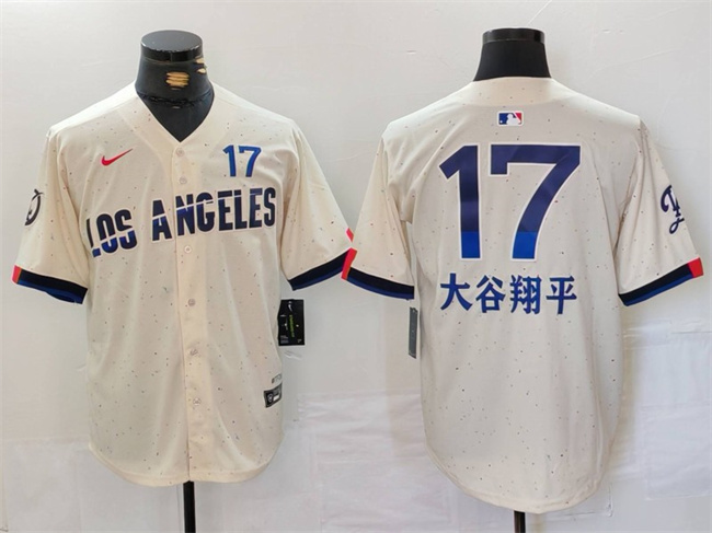 Los Angeles Dodgers #17 大谷翔平 Cream 2024 City Connect Limited Stitched Jersey - Zenithce