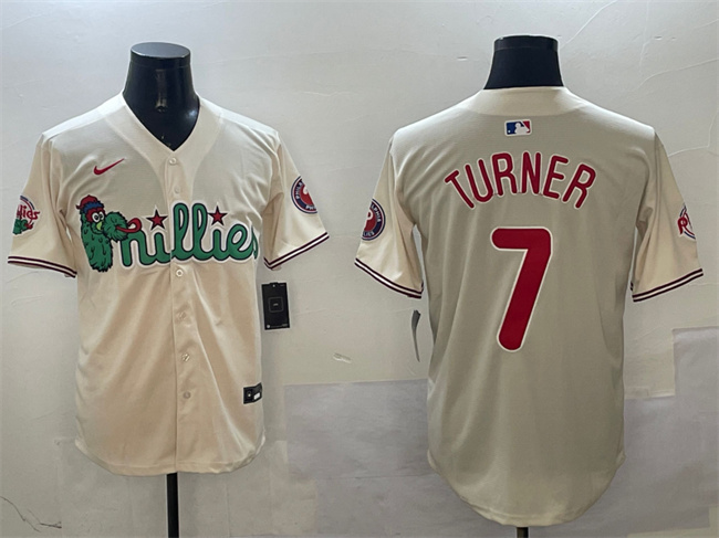 Philadelphia Phillies #7 Trea Turner Cream Phanatic Limited Stitched Jersey - Zenithce