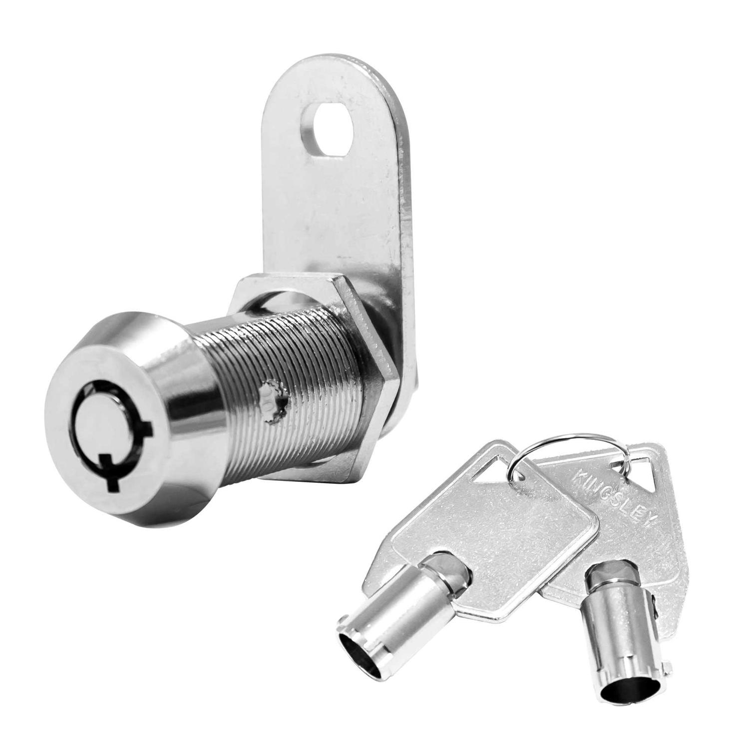 Kingsley Tubular Cam Lock Cylinder-Chrome Finish Keyed Alike - Zenithce