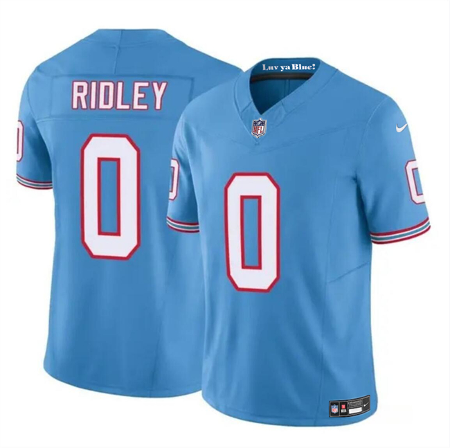Tennessee Titans #0 Calvin Ridley Blue 2023 F.U.S.E. Throwback Limited Stitched Jersey - Zenithce