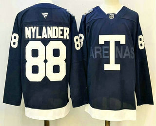 Toronto Maple Leafs #88 William Nylander Navy Heritage Classic Stitched Authentic Jersey - Zenithce