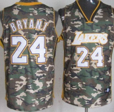 Los Angeles Lakers #24 Kobe Bryant Camo Fashion Jersey - Zenithce