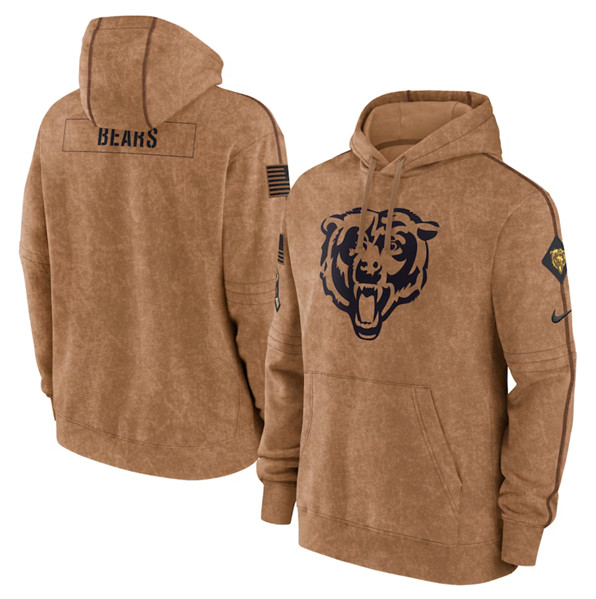 Chicago Bears 2023 Brown Salute To Service Pullover Hoodie - Zenithce